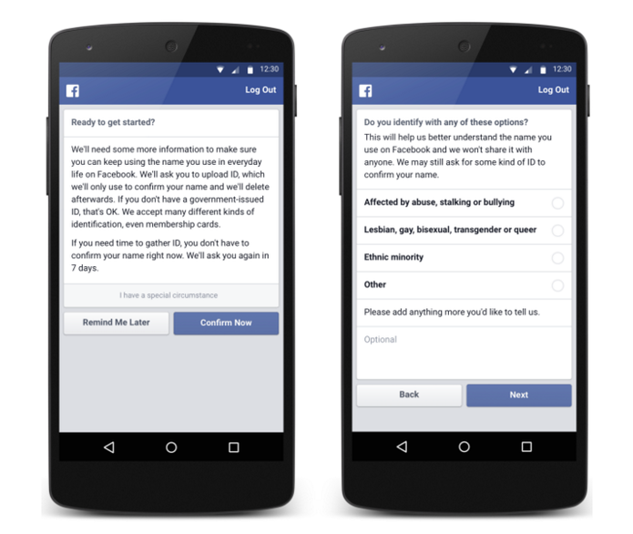 Questionário para denunciar 'nomes falsos' no Facebook vai ficar maior (Foto: Reprodução/Facebook)