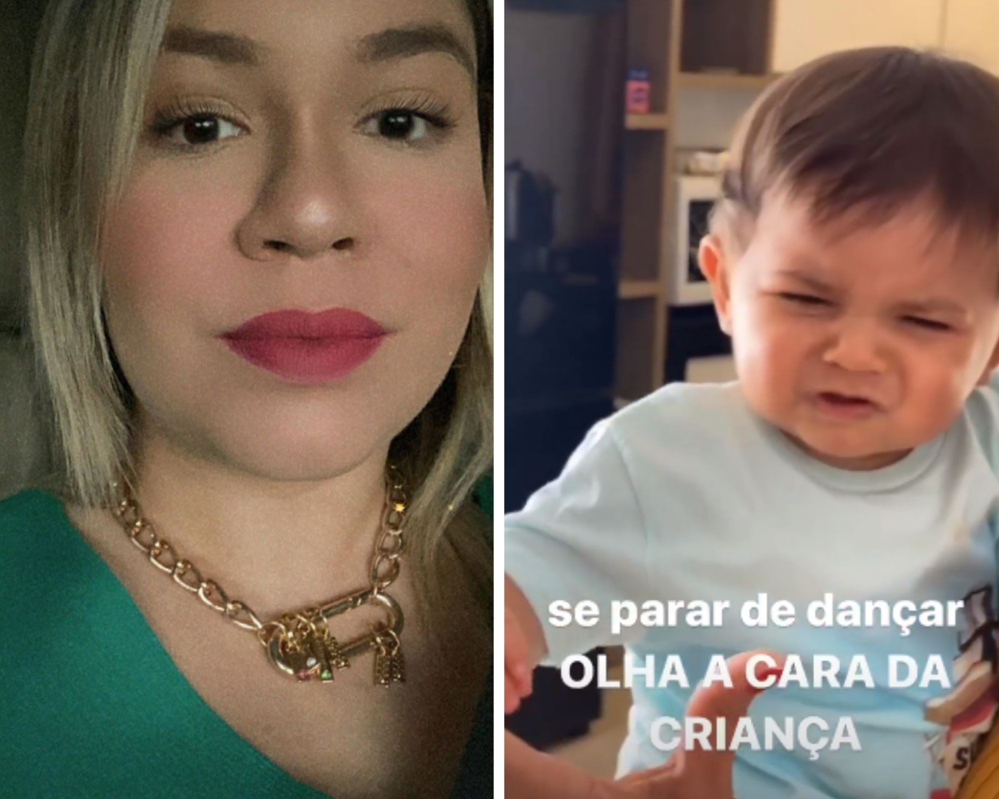 Marília Mendonça mostrou a reação de Léo quando param de dançar com ele (Foto: Reprodução/Instagram)