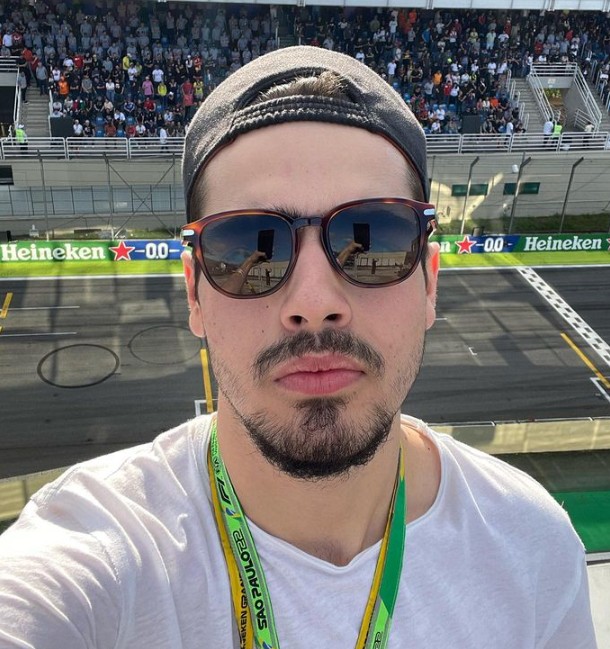 João Guilherme Silva costuma ir a corridas de Fórmula 1 — Foto: Reprodução/Instagram