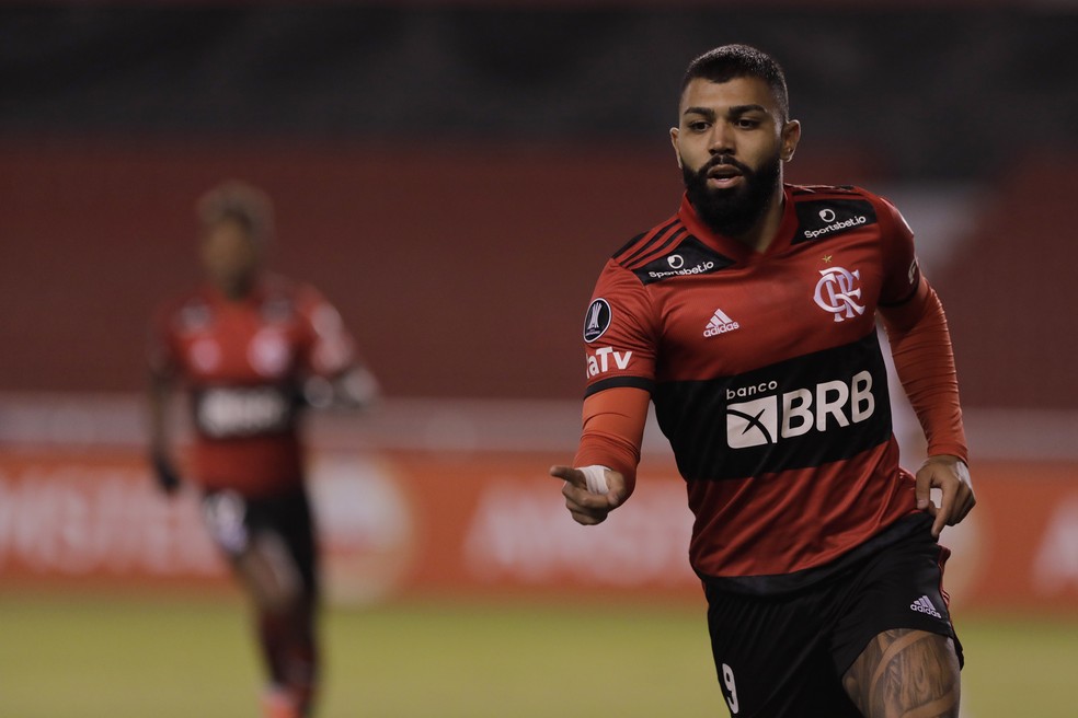 Gabigol, Flamengo x LDU — Foto: Staff Images / CONMEBOL