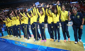 Brasil medalha de bronze Mundial femininio de vôlei (Foto: Divulgação / FIVB)