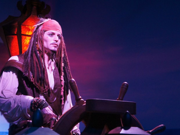 Jack Sparrow, de Piratas do Caribe, representa alguns dos vários personagens do cinama americano (Foto: Fabiula Wurmeister / G1)