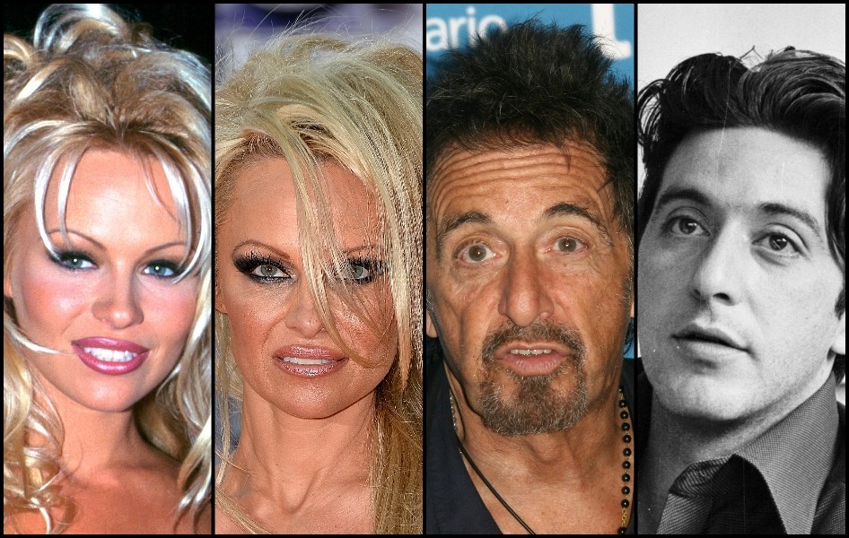 Os anos têm sido cruéis com Pamela Anderson e Al Pacino. (Foto: Getty Images)
