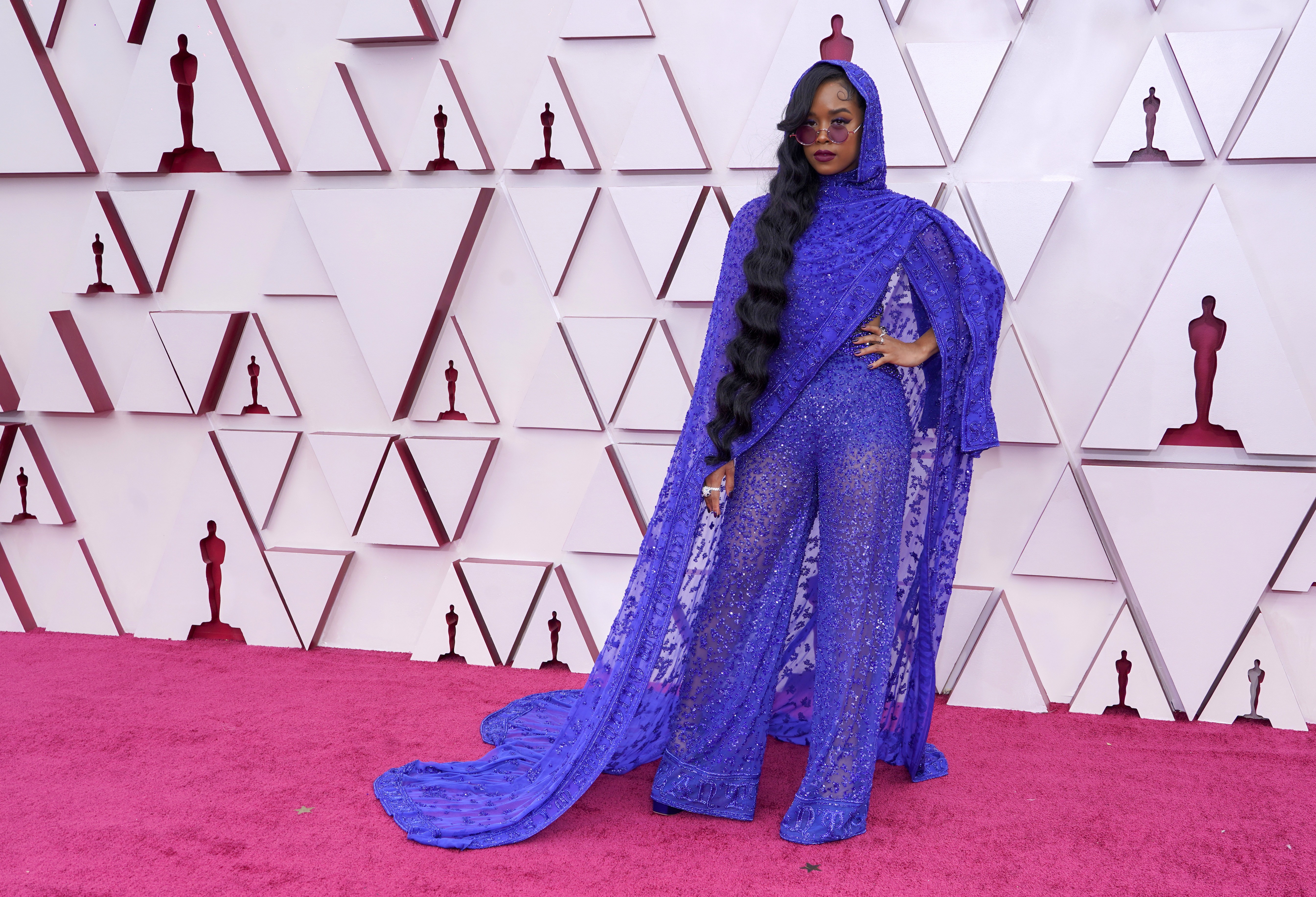 LOS ANGELES, CALIFORNIA – APRIL 25: H.E.R. attends the 93rd Annual Academy Awards at Union Station on April 25, 2021 in Los Angeles, California. (Photo by Chris Pizzello-Pool/Getty Images) (Foto: Getty Images)