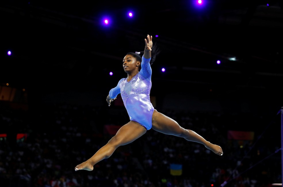 Simone Biles final solo Mundial de Ginástica — Foto: Wolfgang Rattay/Reuters