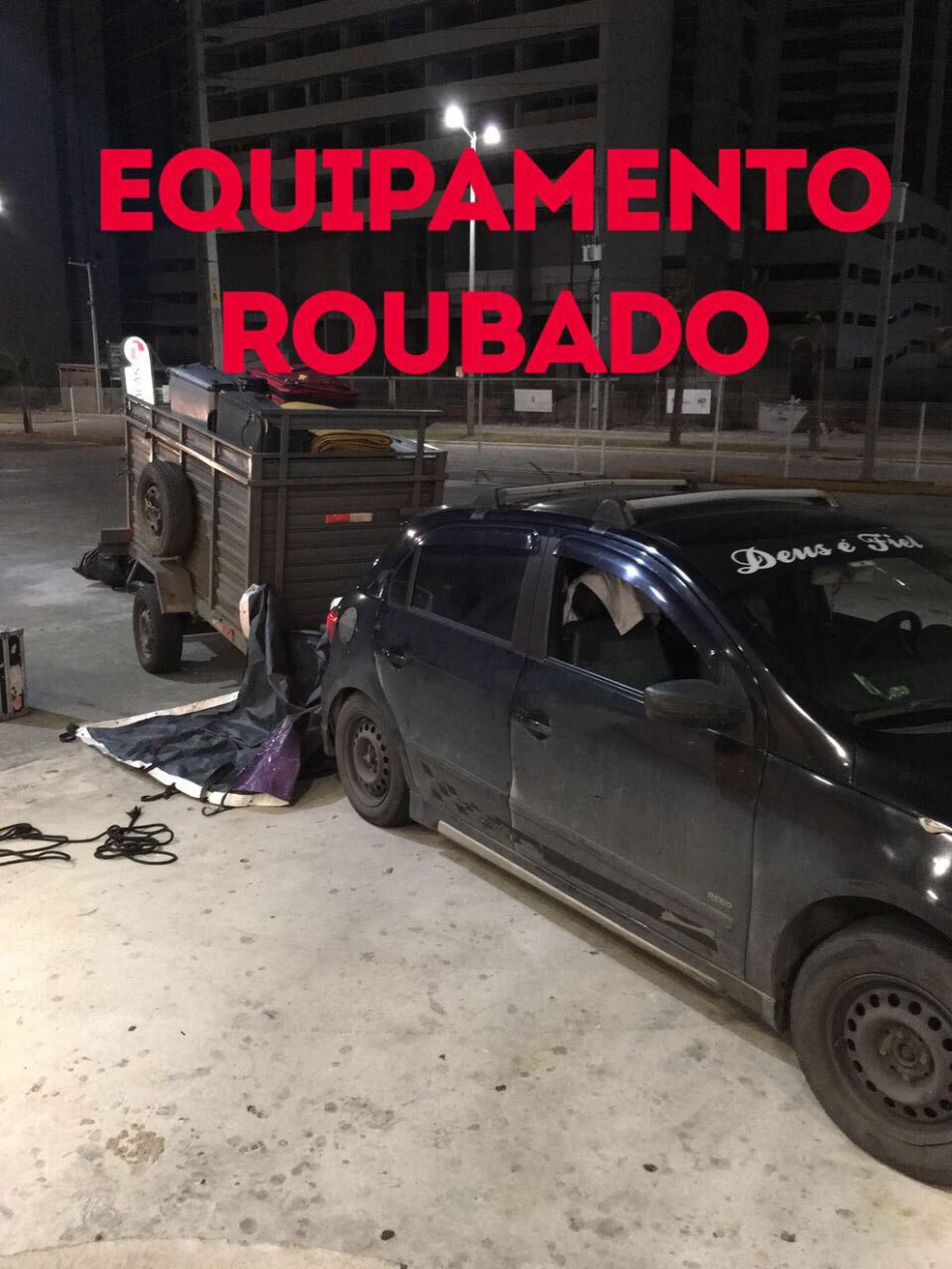 Carro que transportava equipamento de show de Caetano Veloso é roubado (Foto: Produção/Caetano Veloso)