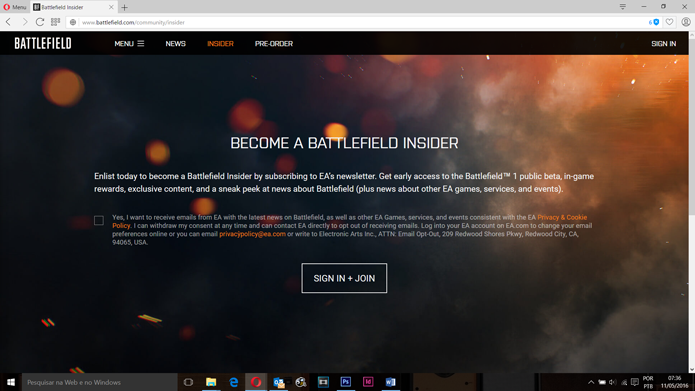 Participação no Battlefield Insider é obrigatória para garantir acesso ao beta (Foto: Reprodução/Filipe Garrett)