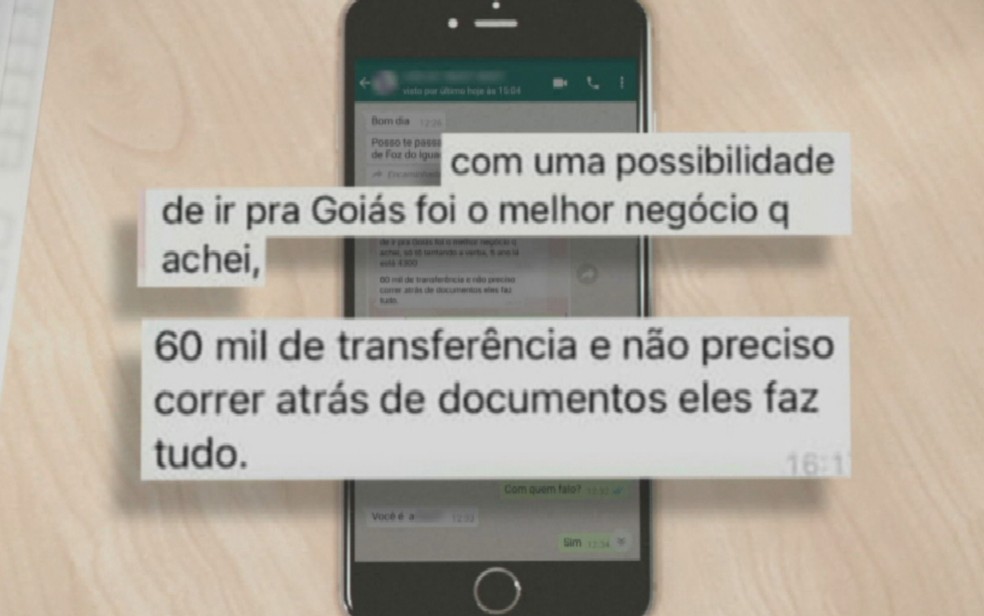 Print mostra estudante dizendo que pagaria R$ 60 mil por fraude para cursar medicina em Goiás — Foto: Reprodução/TV Anhanguera