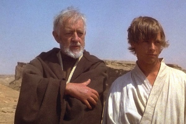 Alec Guinness no papel de Obi Wan Kenobi em 'Star Wars: Uma Nova Esperança' (1977) (Foto: Reprodução)