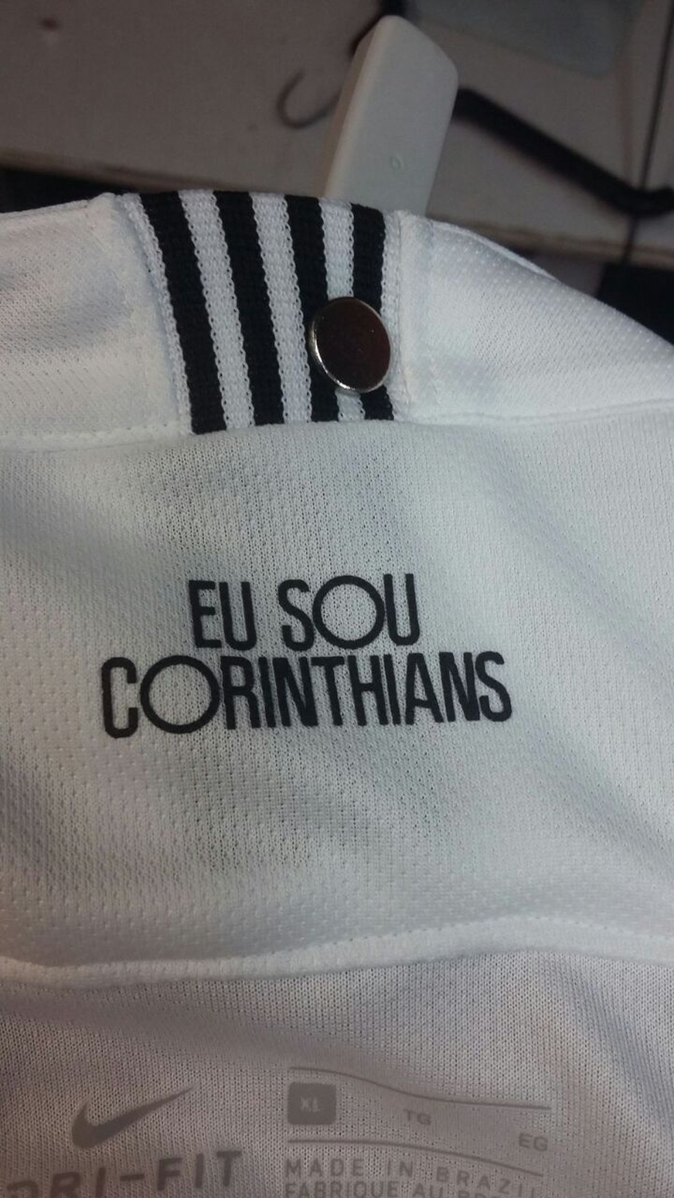 "Eu sou Corinthians" Ã© a frase da nova camisa  (Foto: ReproduÃ§Ã£o)