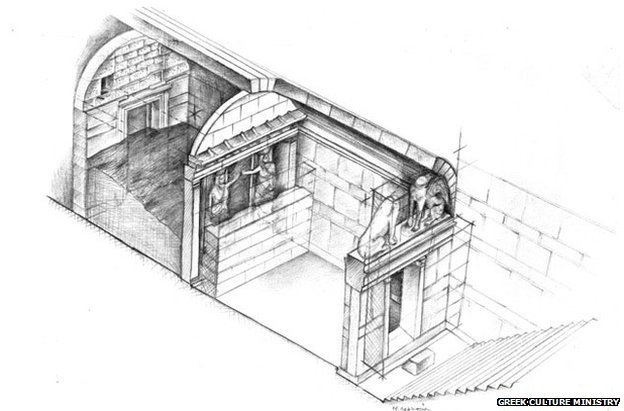 Esboço do complexo funerário (Foto: Reprodução)
