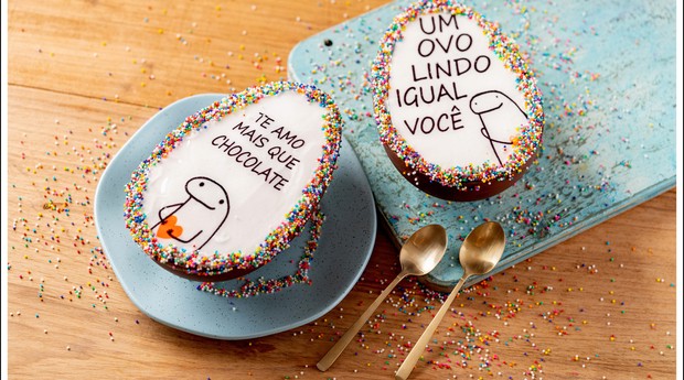 Padaria Dona Deôla criou ovos de Páscoa inspirados na tendência dos bentô cakes  (Foto: Divulgação)