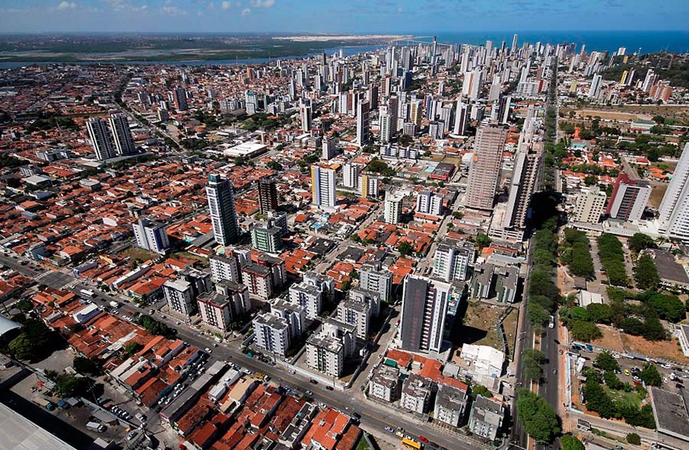 Foto aérea mostra parte da zona Sul de Natal (Foto: Canindé Soares)