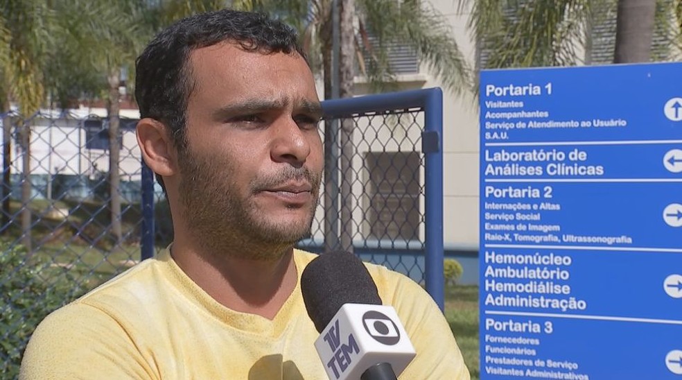 Alexandre de Souza Braga, filho da vítima, está inconformado com o ataque e cobra responsáveis pela arena (Foto: Reprodução/ TV TEM)
