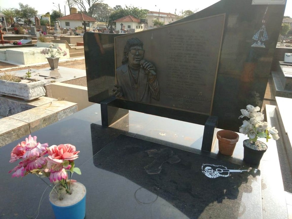 Imagens foram retiradas de túmulo de José Rico — Foto: Arquivo Pessoal / Guarda de Americana