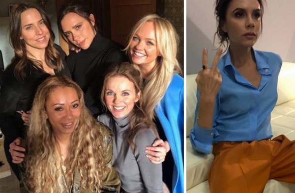 As Spice Girls e a estilista Victoria Beckham (Foto: Instagram)
