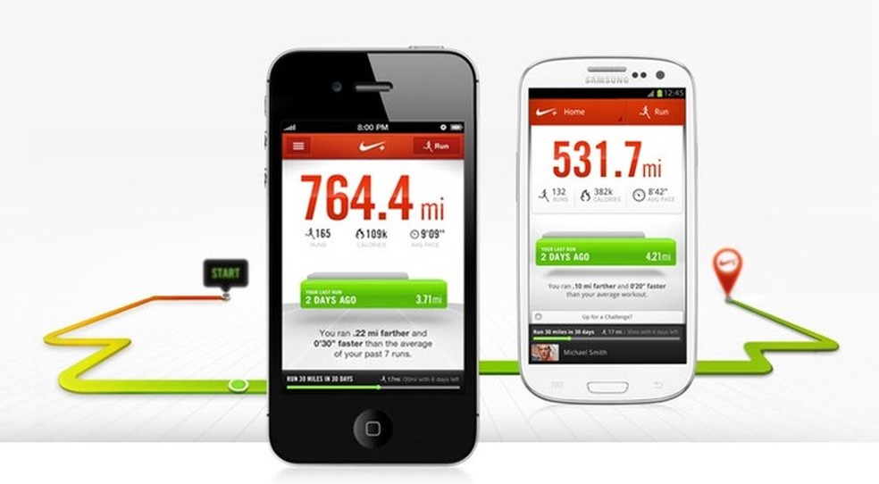 O app Nike+ Running ajuda a melhorar seu desempenho na corrida (Foto: Divulgação) — Foto: TechTudo