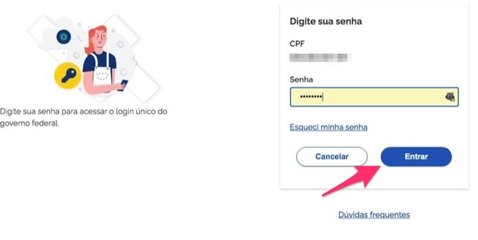 Conecte SUS: login é feito com conta Gov.br — Foto: Reprodução/Marvin Costa