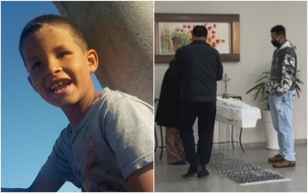 Em Pardinho (SP), pai vela menino morto após ser torturado pelo padrasto em Avaré (SP) — Foto: Reprodução/TV TEM