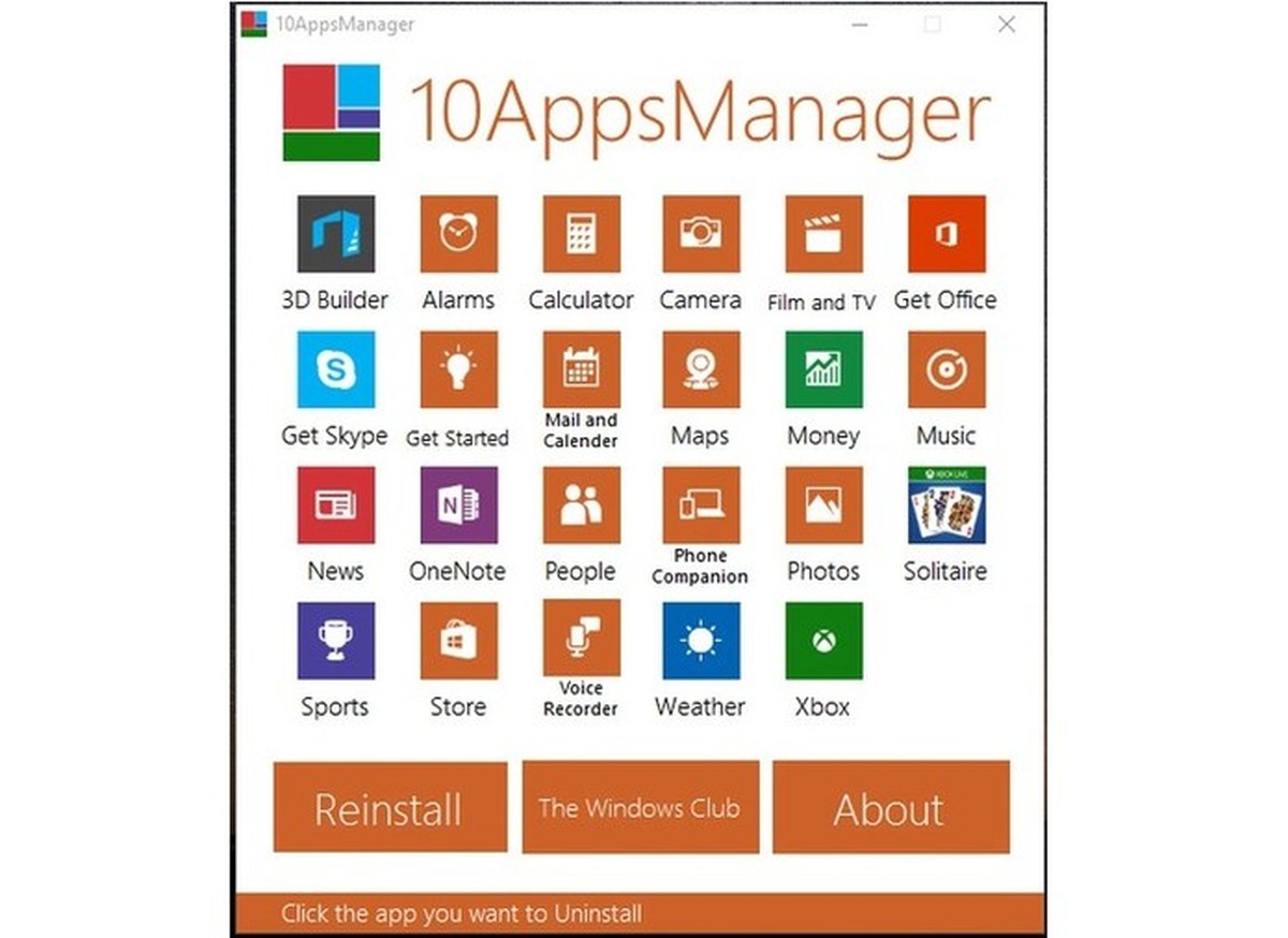 10AppsManager remove apps nativos do Windows 10 que ocupam espaço ...