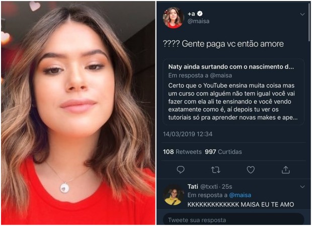Maísa Silva (Foto: Twitter/Reprodução)