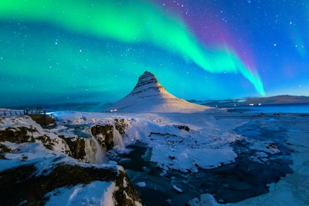 Aurora over Kirkjufell, Iceland. (Foto: Getty Images)