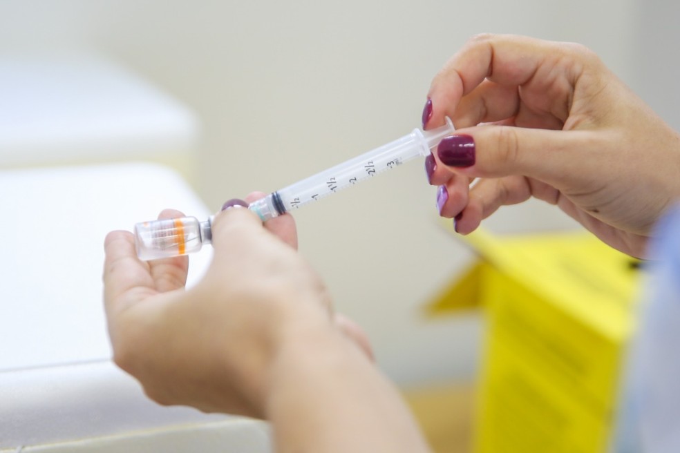 Dose da vacina contra a Covid-19 — Foto: Rodrigo Nagafuti/Poá
