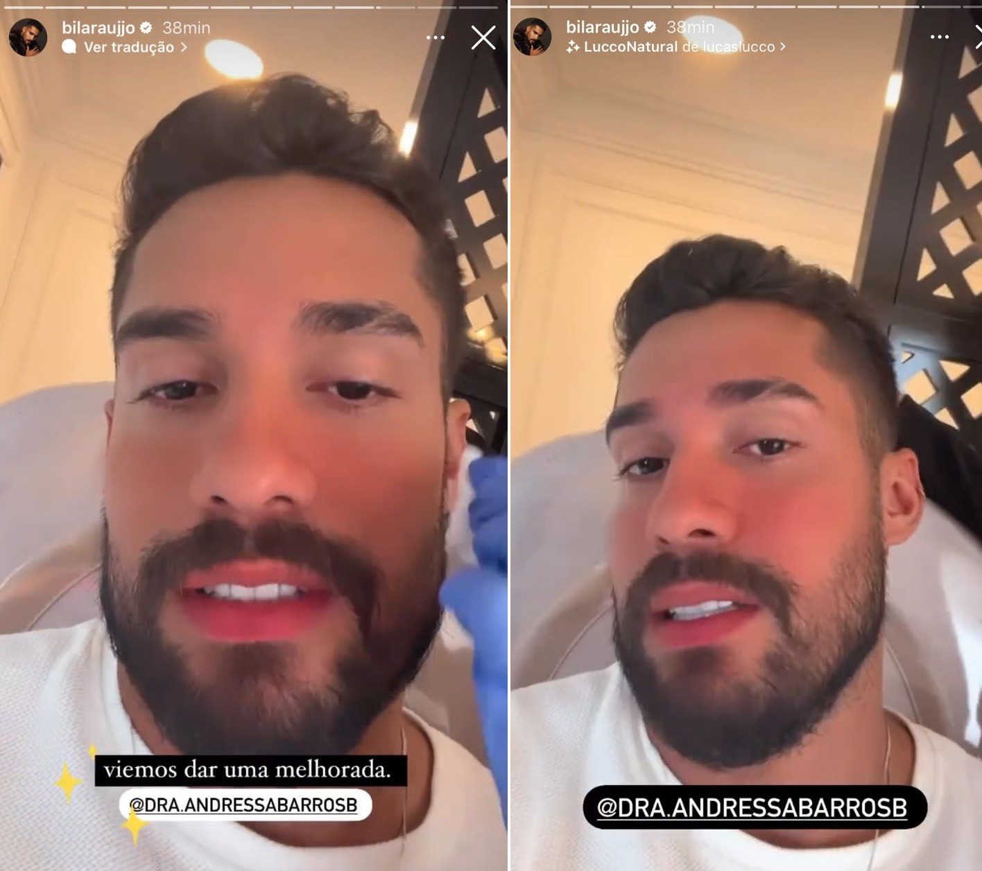 Bil Araújo realiza novo procedimento estético facial (Foto: Reprodução/Instagram)