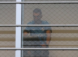 Rhodolfo na academia do Grêmio (Foto: Eduardo Moura/GloboEsporte.com)