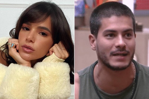 Bruna Marquezine se explica após curtir post criticando Arthur (Foto: Reprodução/Instagram//Reprodução/Globo)