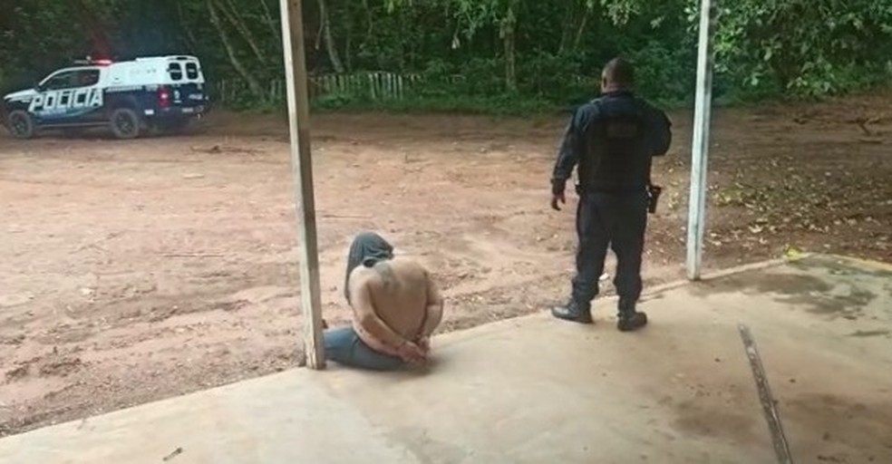 Homem foi preso pela PM em Ponta Porã.  — Foto: Reprodução