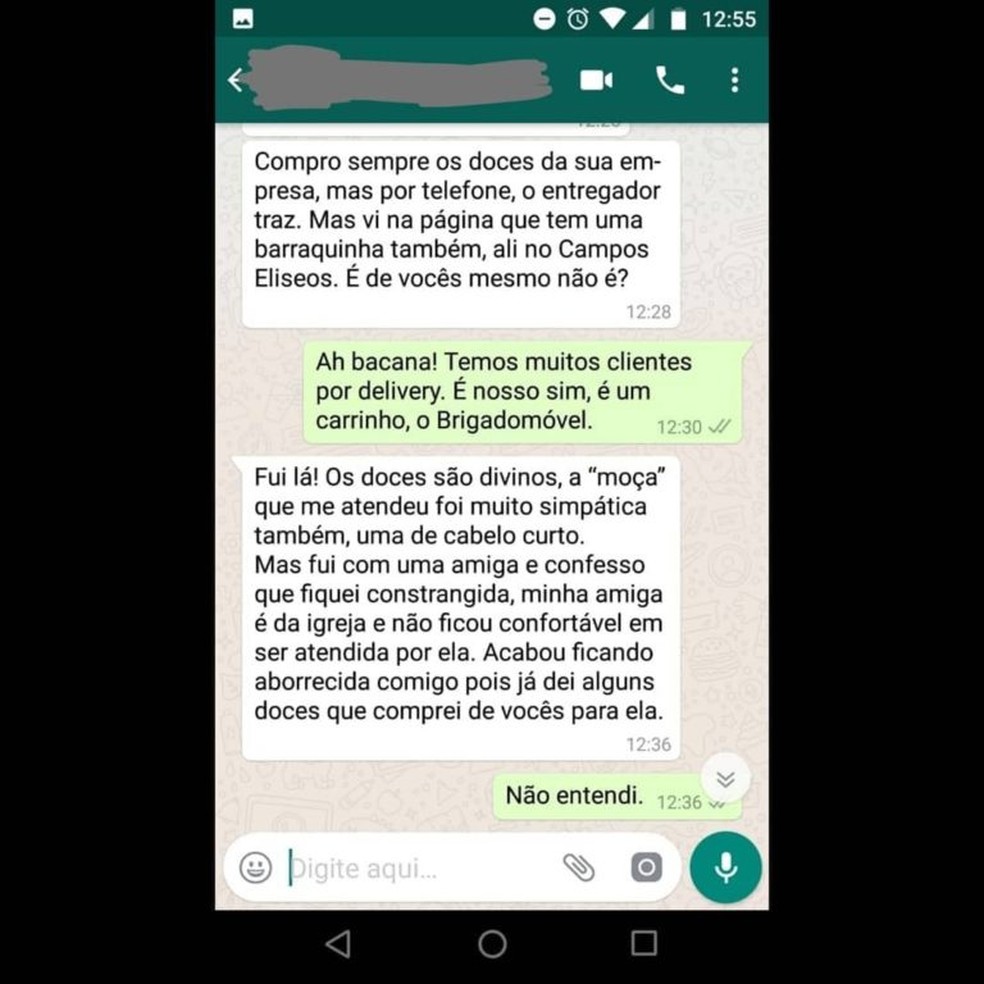Cliente reclamou por ser atendida por homossexual em Resende (Foto: DivulgaÃ§Ã£o/Redes Sociais)