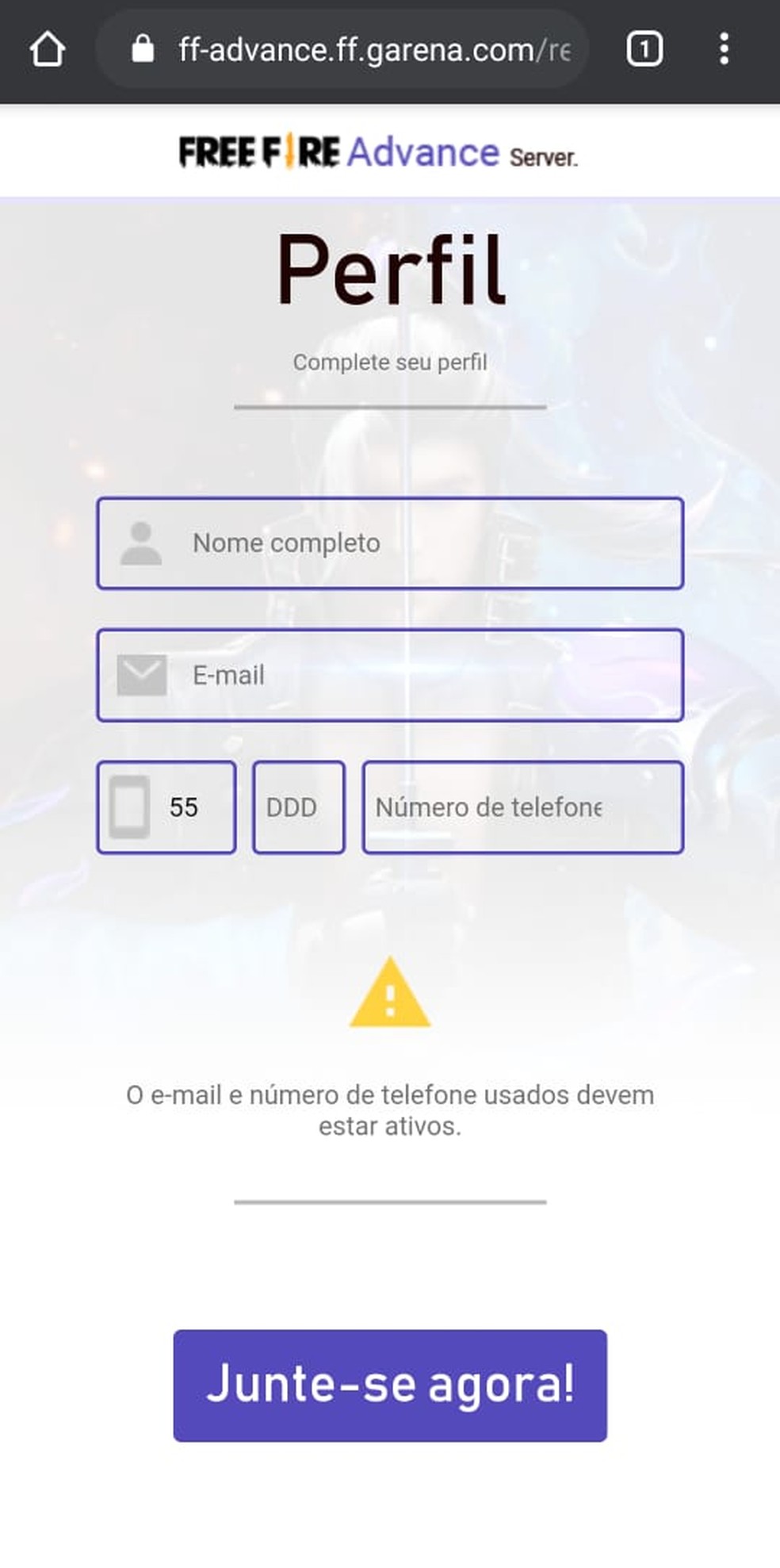 Download APK Servidor Avançado Free Fire Garena — Foto: Reprodução