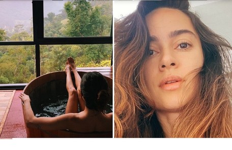 Neste mês, Thaila Ayala posou nua dentro de uma banheira  Reprodução/Instagram