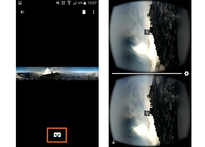 Visualize a foto em 360 graus no app e se preferir exiba em realidade virtual (Foto: Reprodução/Barbara Mannara)