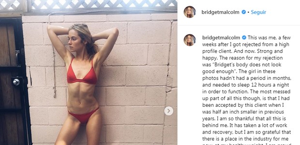 O desabafo de Bridget Malcom (Foto: Reprodução Instagram)