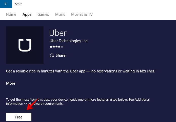 Instalando o Uber no Windows 10 (Foto: Reprodução/Helito Bijora) 