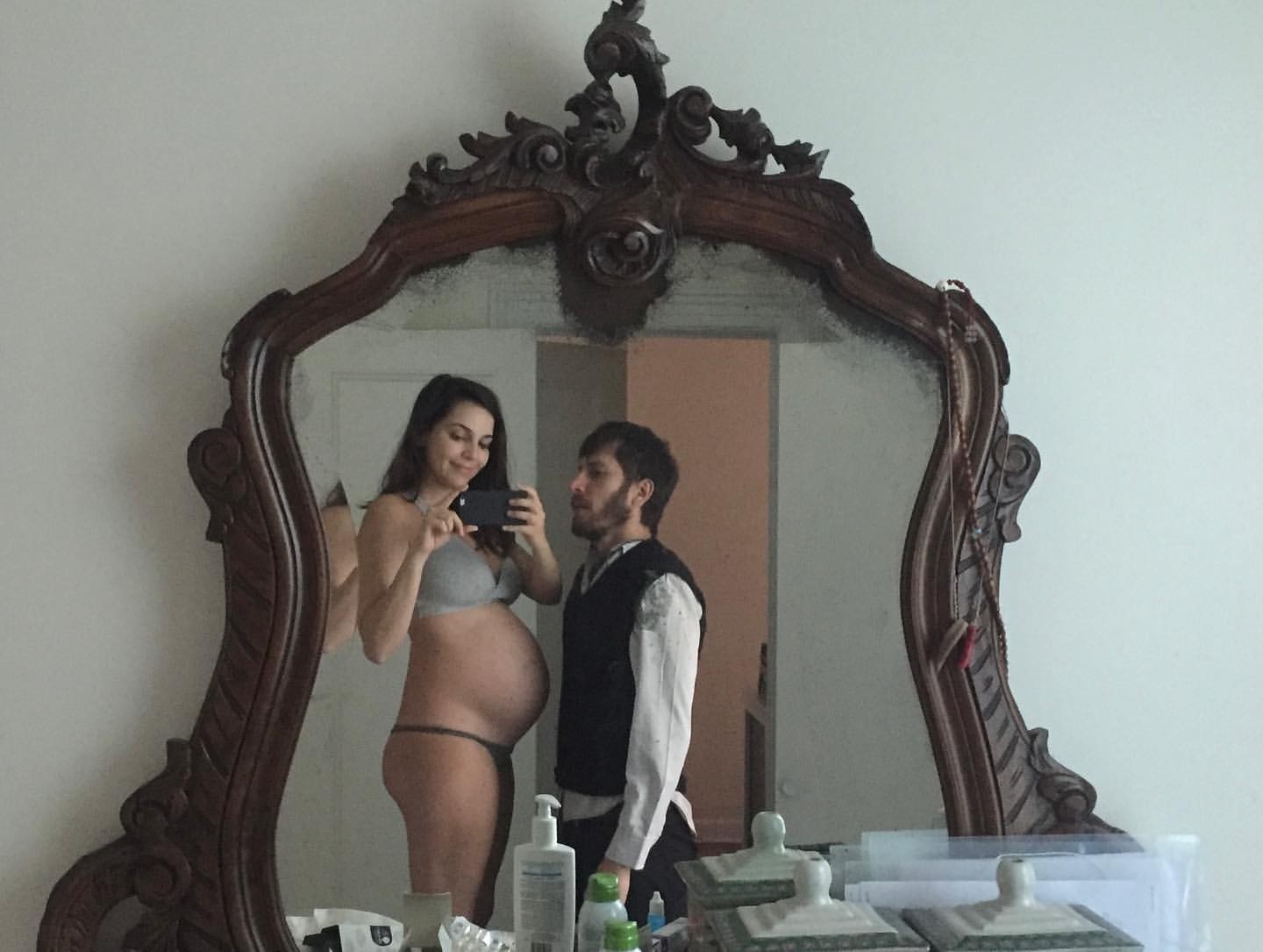 Taina Müller e Henrique Sauer durante a gravidez do filho em 2016 (Foto: Reprodução/Instagram)
