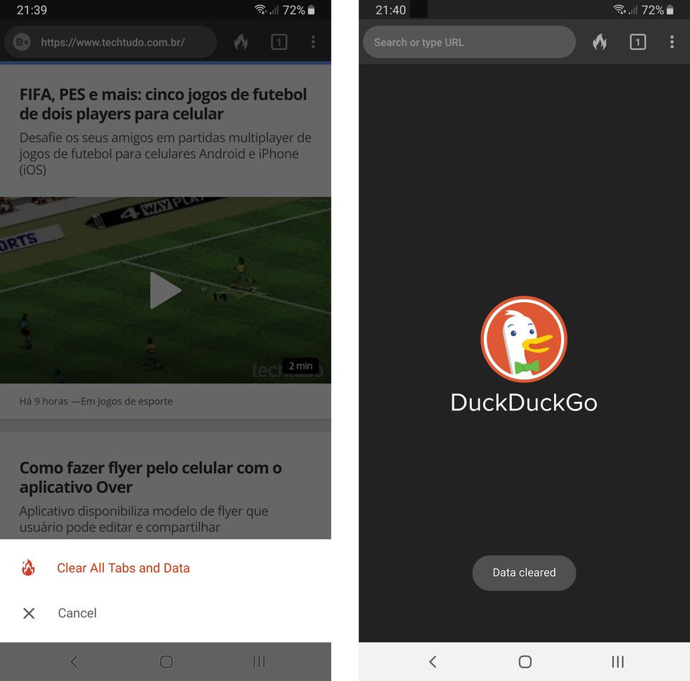 App do DuckDuckGo está disponível para Android e iPhone (iOS) — Foto: Reprodução/Paulo Alves