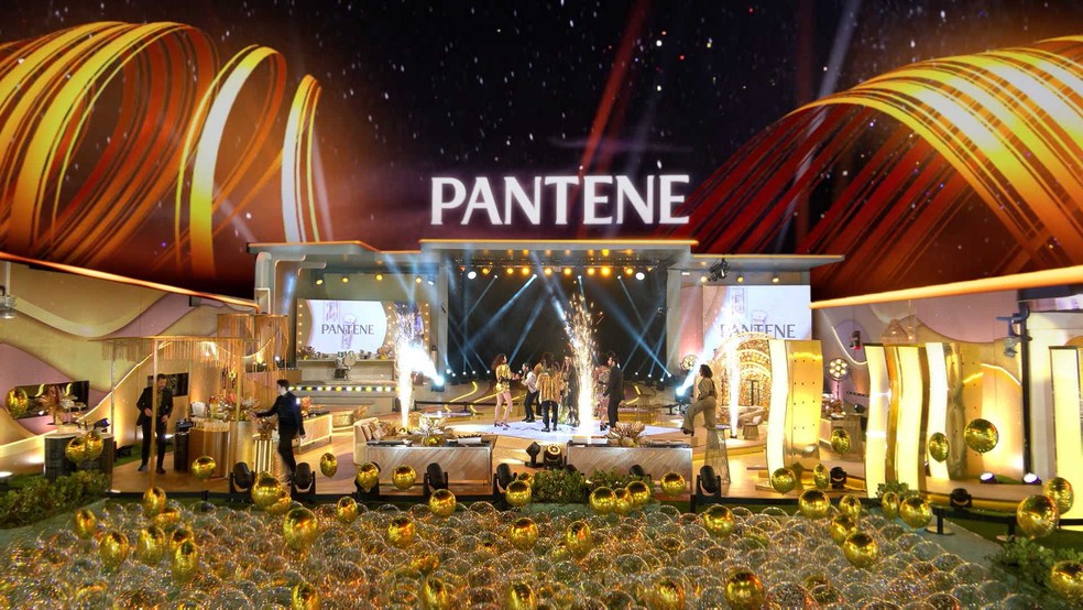 BBB 22: decoração da Festa Pantene — Foto: Globo