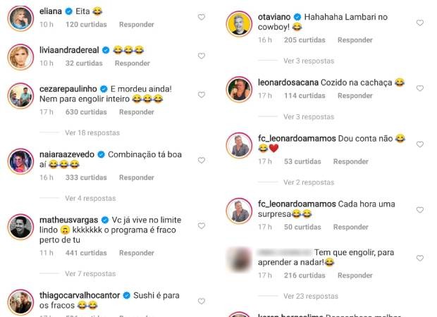 Seguidores comentam vídeo de Leonardo (Foto: Reprodução/Instagram)