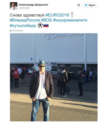 Alexander Shprygin hooligan russo (Foto: Reprodução / Twitter)