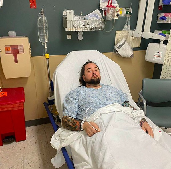 Chumlee internado em um hospital de Las Vegas (Foto: Instagram)