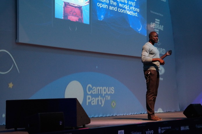 Ime Archibong, diretor de Parcerias Estrat?gicas do Facebook, na Campus Party (Foto: Melissa Cruz/TechTudo)