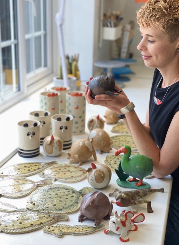 A artista Helen Burgess cria cerâmicas graciosas de animais com expressões faciais divertidas (Foto: Reprodução/Instagram/@ noseymungo)