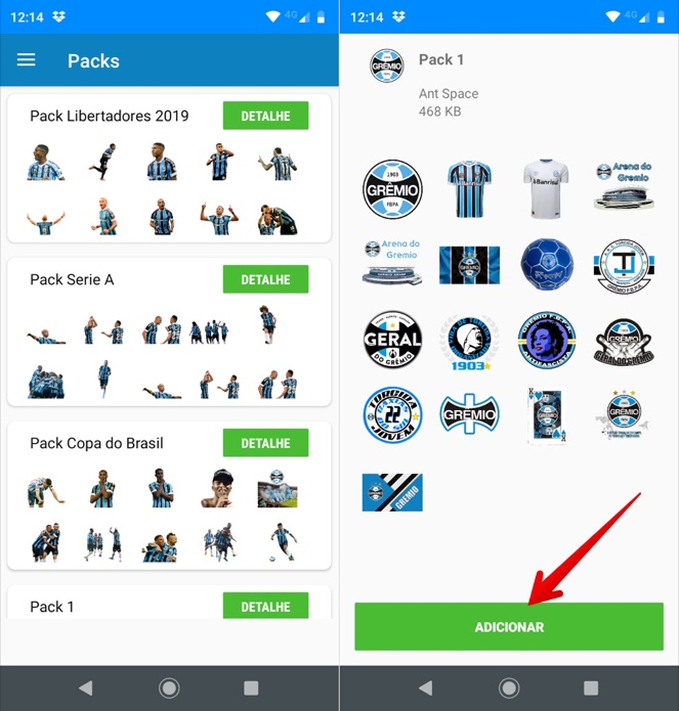 Figurinhas do Grêmio para WhatsApp: saiba usar stickers do time no app |  Redes sociais | TechTudo