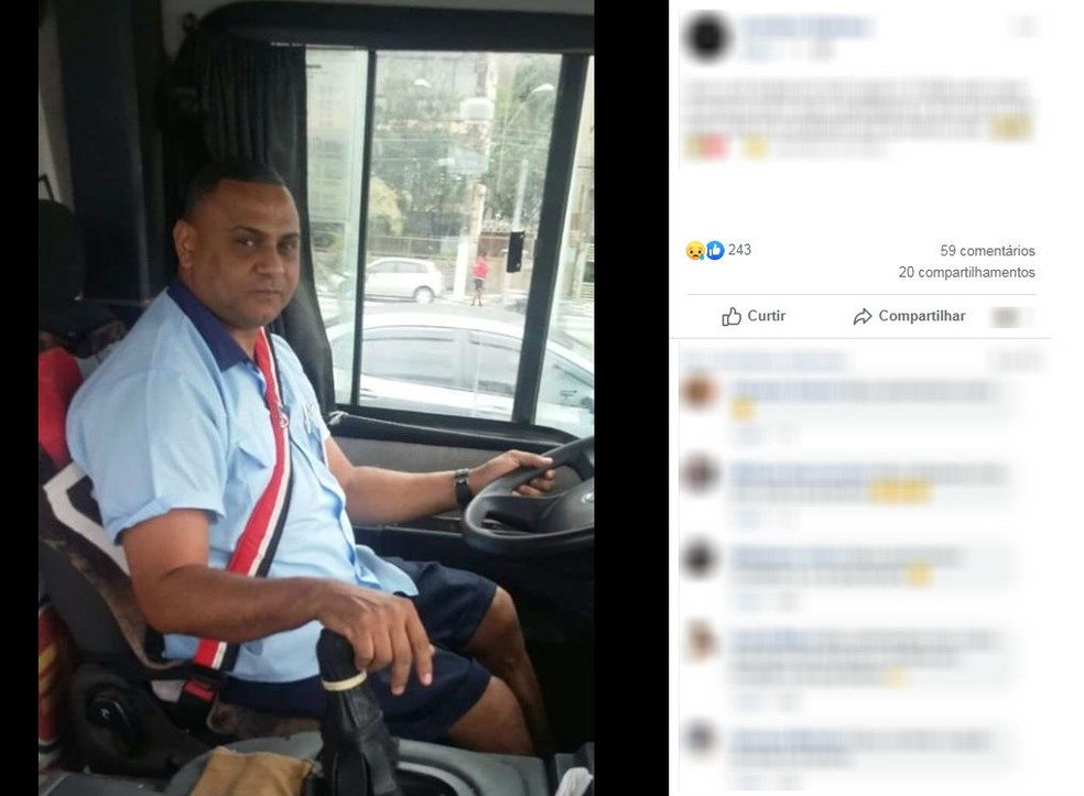 Ivan Francisco da Silva, motorista do ônibus acidentado — Foto: Reprodução/Facebook