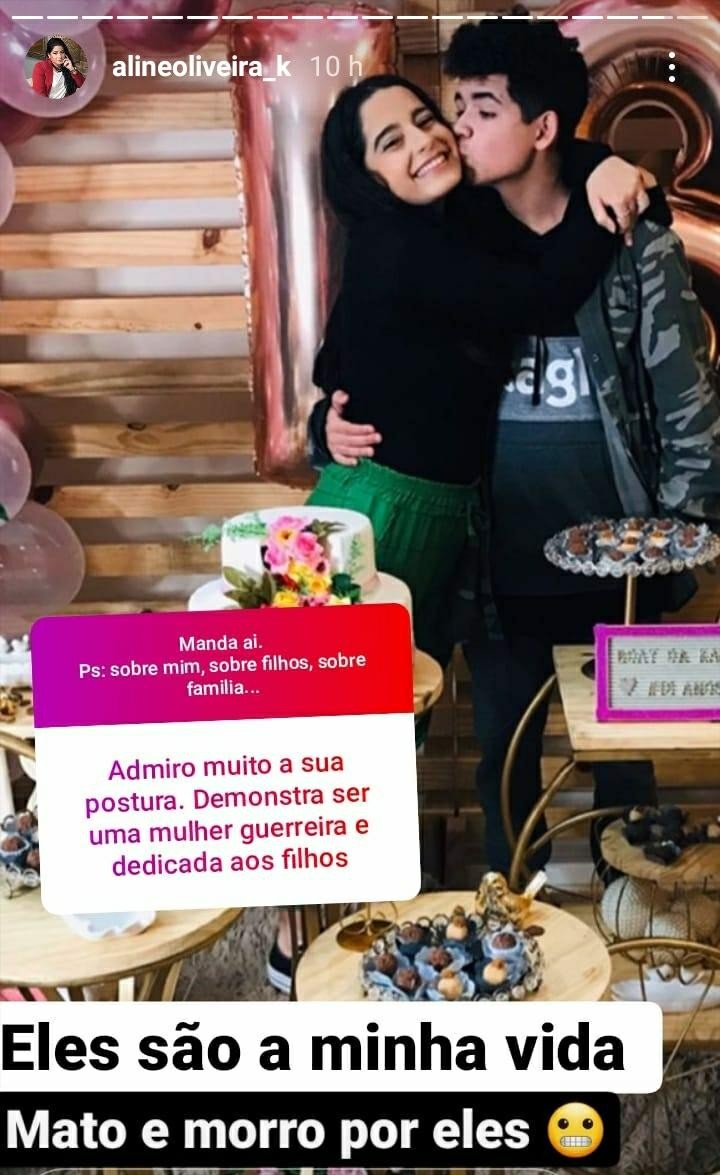 Aline Oliveira fala sobre os filhos (Foto: Reprodução / Instagram)