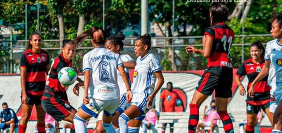 Flamengo x Cruzeiro, pela nona rodada do Brasileirão Feminino — Foto: Paula Reis/CRF