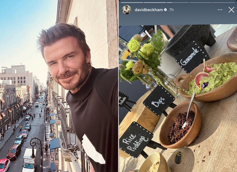David Beckham come insetos em viagem ao México